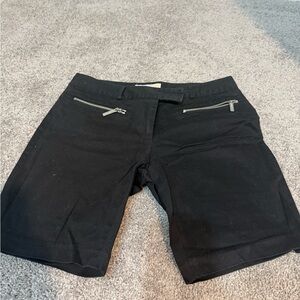 Michael kors Black Shorts size 4 silver zipper detail